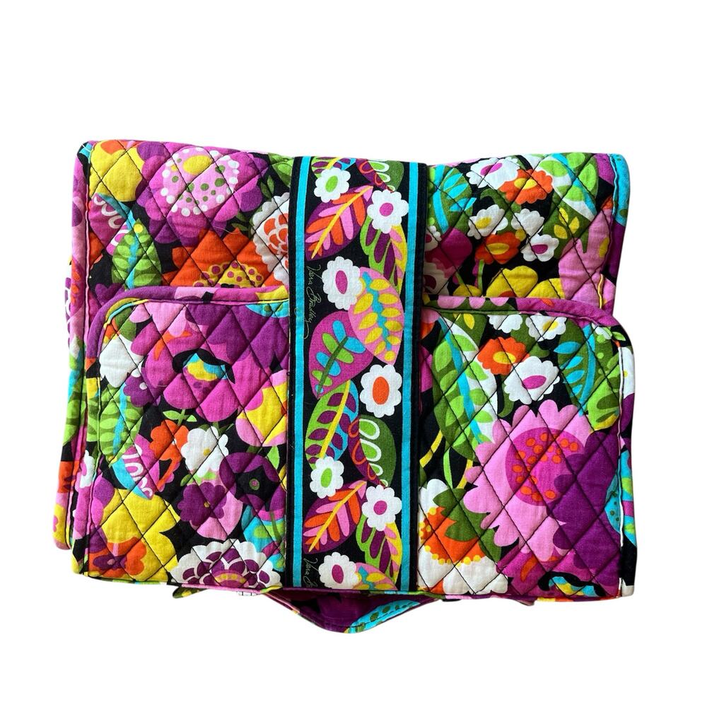 Vera Bradley Floral Pattern Roll Up Makeup / Toiletry Bag
